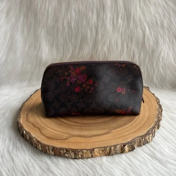 LIKE NEW Coach floral cosmetic bag - Picture 5 of 11